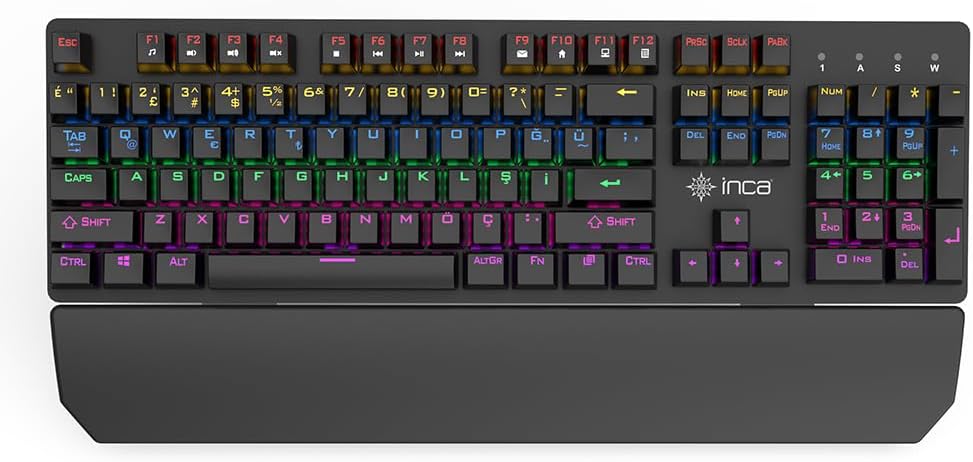 Alternative view of IKG-445T PHALDOR RGB MECHANICAL GAMING KEYBORD, Blue Switch Mekanik Klavye,106 Tuş, 22 Farklı Led Aydınlatma Modu,50 Milyon Tuş Ömrü,Çıkarılabilir Bilek Desteği