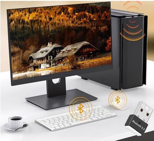 Dual Mode Bluetooth 5.3 USB Adaptör Dongle – Bilgisayar için Bluetooth Alıcı Verici, USB Dongle Adaptör PC Laptop, Kulaklık Hoparlör Klavye Mouse Gamepad Bağlantı Aparatı 15m | ZR770 - Görsel 3