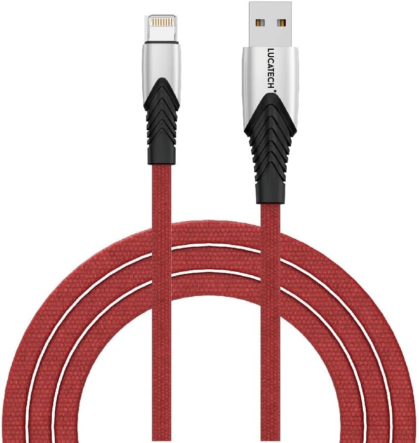 Alternative view of USB Lightning Hızlı Şarj Kablosu - Kırılmaz Örgülü Bordo Kablo