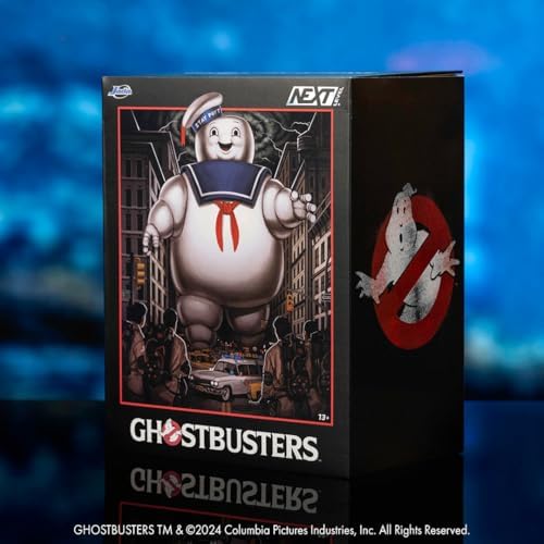 Jada Toys Nano Scene Ghostbusters Stay Puft Marshmallow Man Figür, 15 cm, Ecto-1 Araç ile - Görsel 3