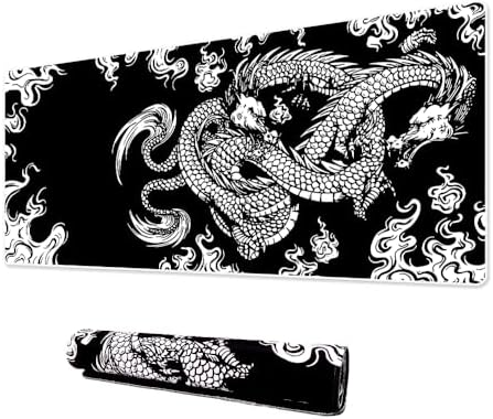 Pro - 10 Farklı Model Dikişli Kenar 90x40 cm Oyuncu Gaming Mouse Pad (Dragon Knot, 90x40 cm)