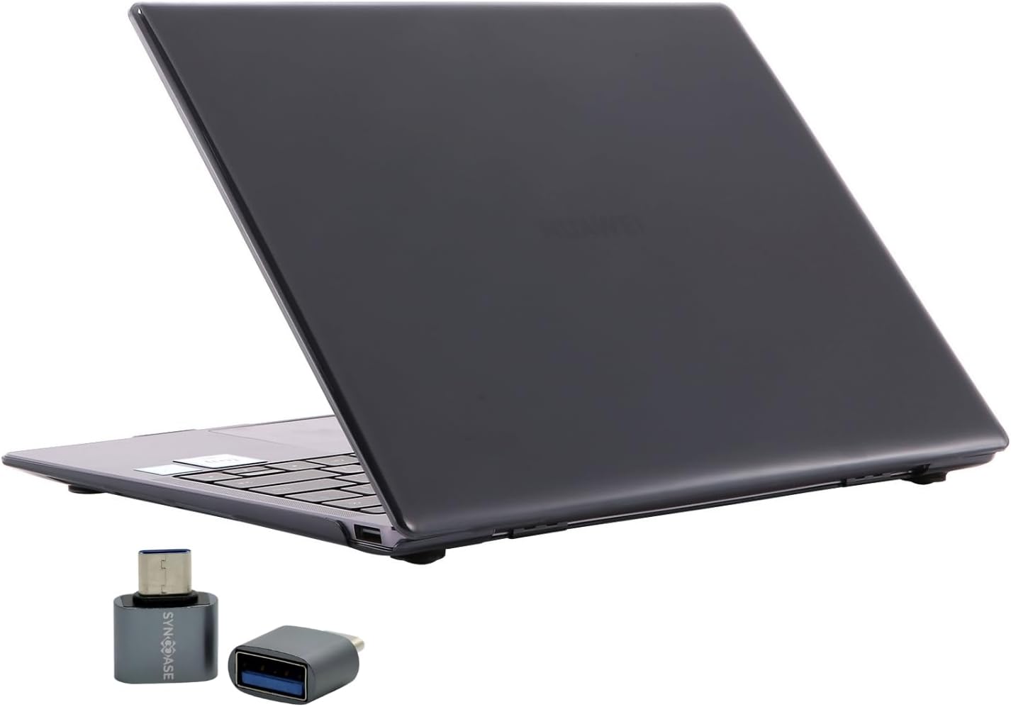 MateBook D14 2019-2022 Kılıf Uyumlu Kristal Parlak Şeffaf Sert Hard Case İnce Hafif Çizilme Koruma 14 inç Siyah - Görsel 3