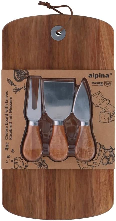 Alternative view of Alpina ALP112 Peynir Tahtası ve Bıçak Seti 4 Parça 32x17,5 cm