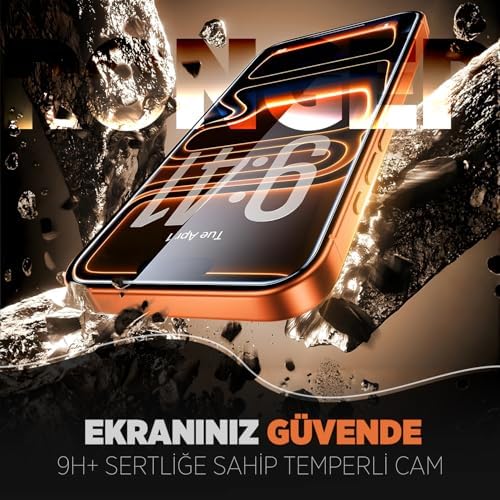 Alternative view of [2'li Paket] Apple iPhone 17 Pro Max için Ekran Koruyucu 9H Sertlik Anti-Static Temperli Cam Netlik ve Dokunmatiği Etkilemeyen Çizik ve Darbelere Karşı iPhone 17 Pro Max Koruma (2'li Paket)
