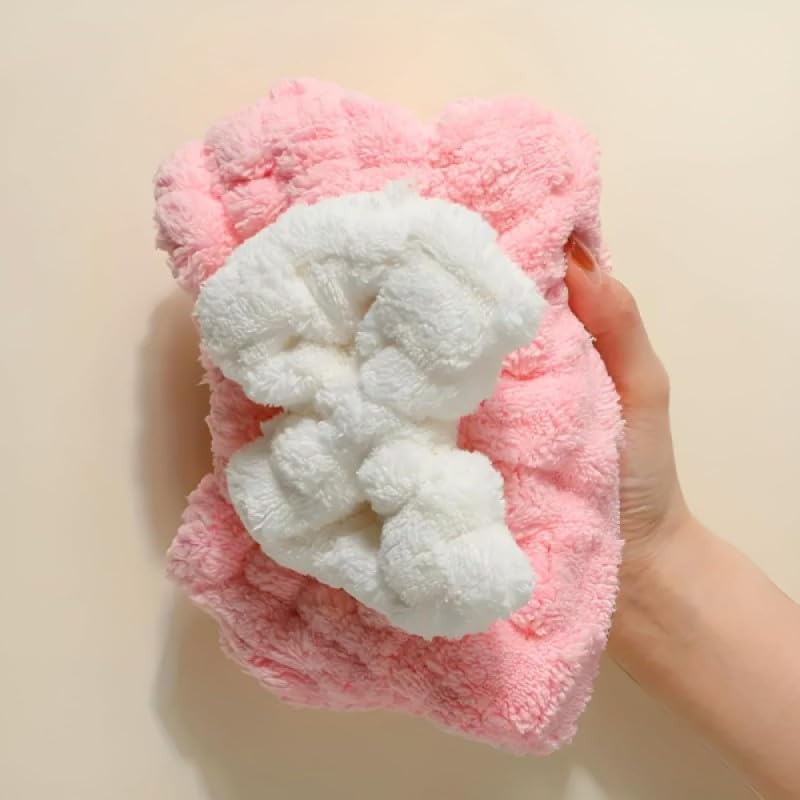 Alternative view of Mikrofiber Örgü Saç Kurutma Bone Havlu - Ultra Emici ve Hızlı Kurulama Sağlayan Pratik Saç Bonesi - Yumuşak Dokulu Saç Havlusu