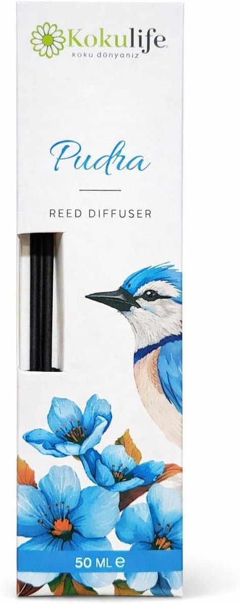 Alternative view of Pudra Koku Çubuklu Oda Kokusu Reed Diffuser 50 ML Uzun Süre Kalıcı Ev Ofis Salon Yatak Odası Dekoratif Ortam Kokulandırıcı