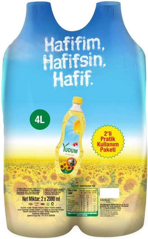 Yudum Ayçiçek Yağı 2x2 lt Pet - Görsel 3