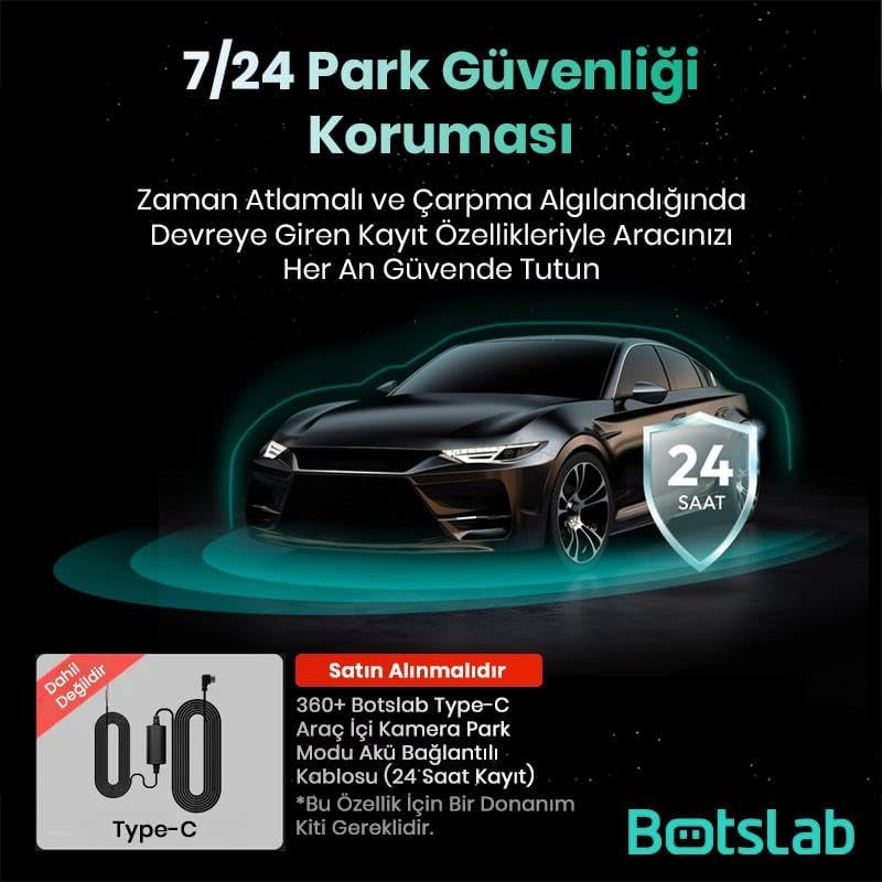 Alternative view of G300H Pro ADAS 3K Ön+Arka WiFi+GPS 150° Geniş Açı Gece Görüşlü Araç İçi Kamera Dash Cam Araç Kamerası+WDR+LCD Ekran+G-Sensör+Sesli Kontrol