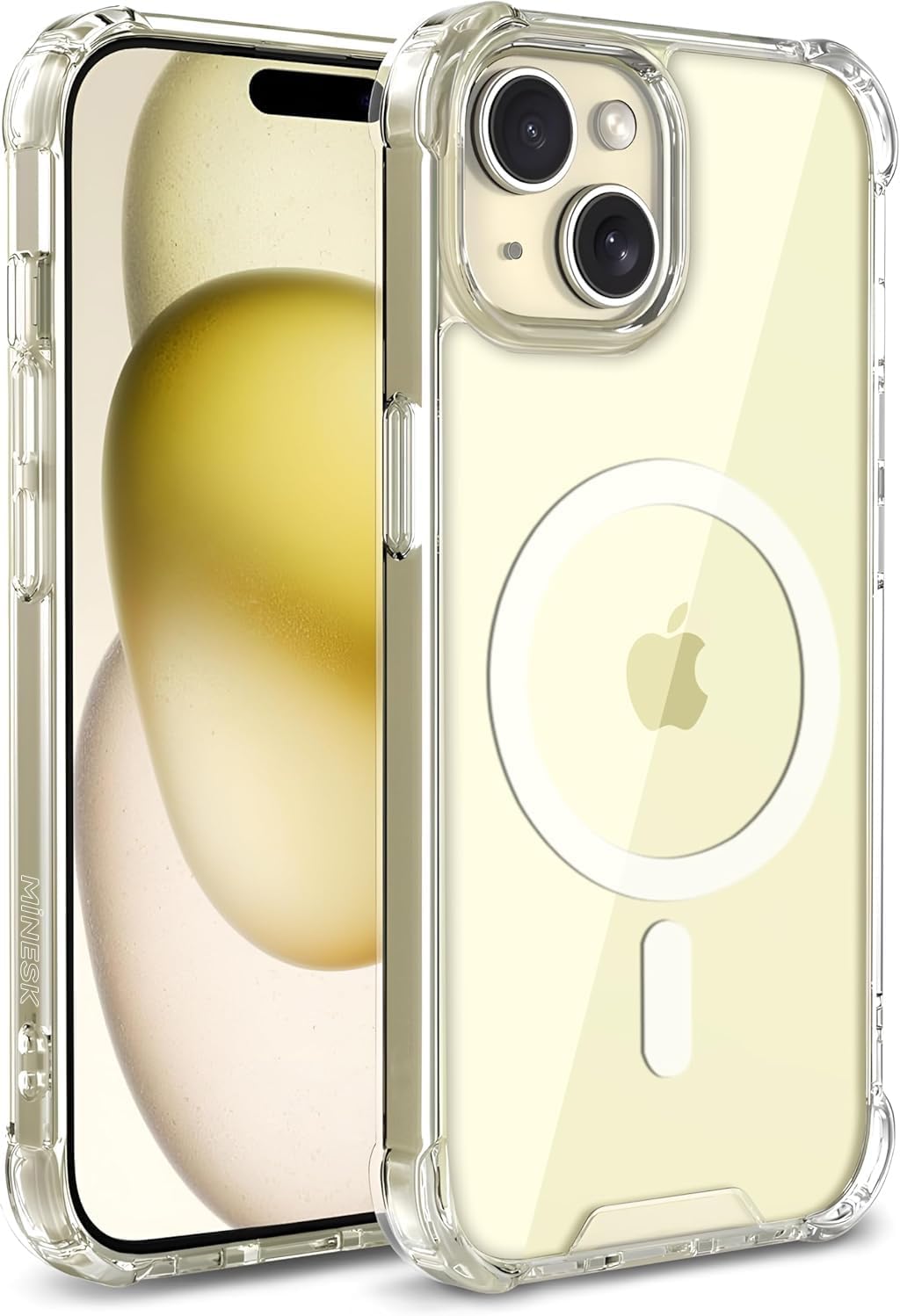 iPhone 15 için MagShield Serisi MagSafe ile Uyumlu Köşe Korumalı Şeffaf Hybrid Kılıf Ultra Güçlü Manyetik Çember ve Kristal Berraklığında Materyal Premium Kalite Kılıf (15) - Görsel 3
