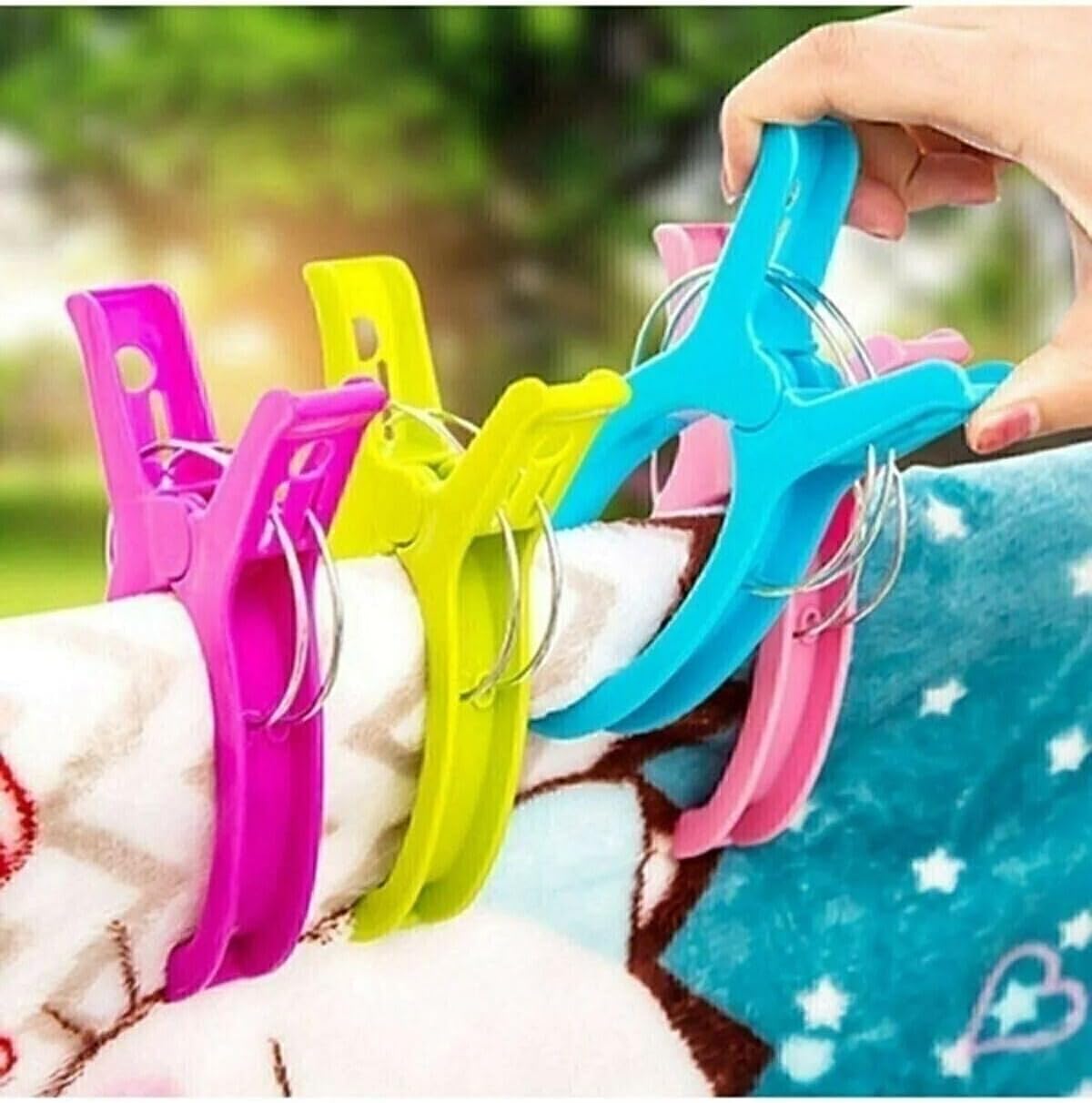 4 Adet Xl Boy Şezlong Mandalı, Halı Asma Mandalı, Battaniye Ve Plaj Havlusu Mandalı