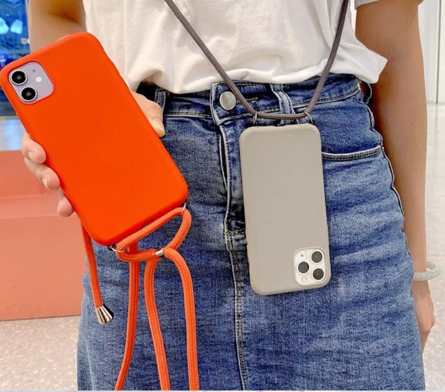 Iphone 12 PROMAX için Boyun Askılı ipli Çok Şık Kılıf (Kırmızı) - Görsel 2