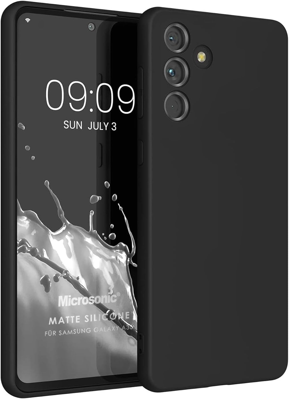 Alternative view of Matte Silicone  Galaxy A55 için Kılıf Siyah [Galaxy A55 ile Uyumlu Kılıf - Siyah]
