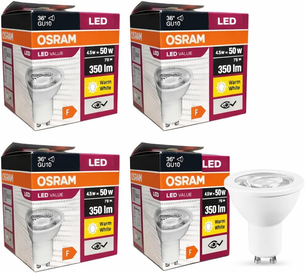 Alternative view of 4,5W GU10 LED Ampul - 350 Lumen, 3000K Sarı Işık, 36° Işık Açısı, 15.000 Saat Ömür, Enerji Verimli (10)