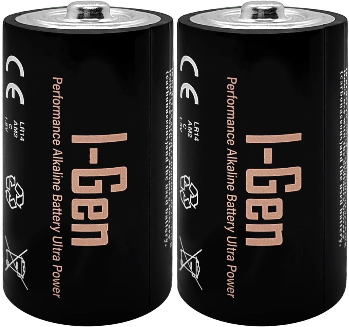I-Gen Batteries LR14 Ultra Alkalin C Boy Pil 1.5V Orta Boy Pil (2, 2'li Paket) - Görsel 2