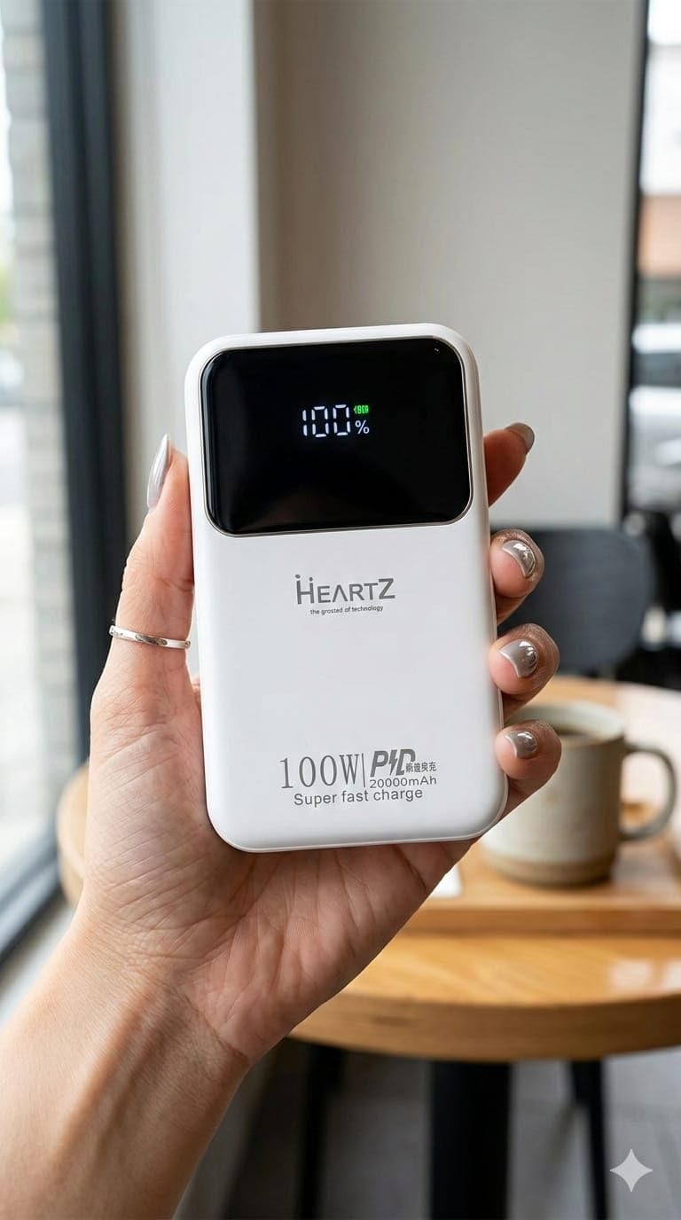 H006 20000 mah power bank PD 27W ve USB 100W FAST HIZLI ŞARJ DAHİLİ TYPE C VE LİGHTNİNG KABLOLU DÜNYA STANDARTLARINA UYGUN POLYMER BATARYA BİREBİR AMPER LCD GÖSTERGELİ POWERBANK