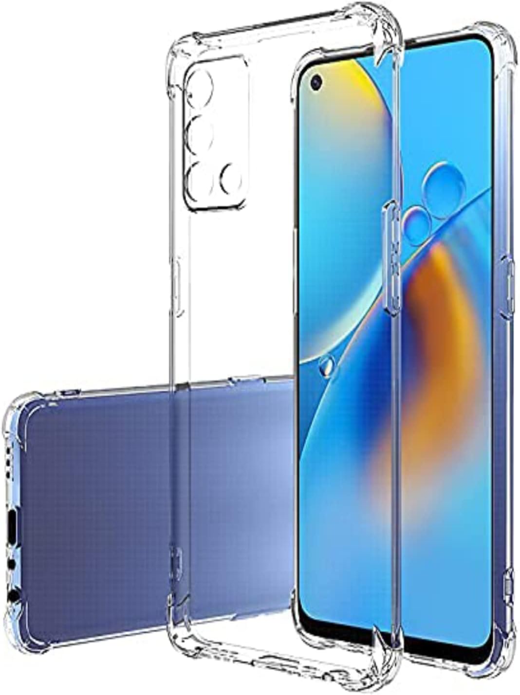Alternative view of Oppo A74 ile uyumlu Kapak Köşe Korumalı AirBag Antishock Şeffaf Silikon Kılıf