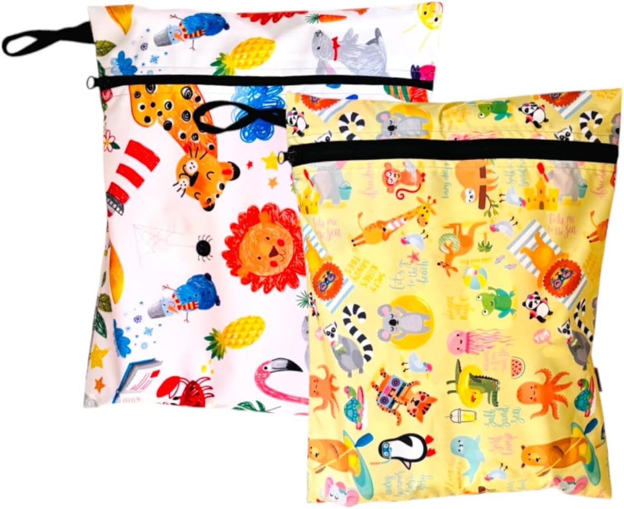 Yorni 2 Adet Sıvı Geçirmeyen Çok Amaçlı Çanta, 30 x 35 cm Jungle ve 37 x 30 cm Summer Desen, Yıkanabilir, Ekonomik Set - Görsel 3