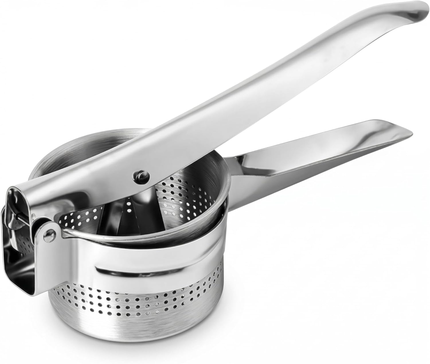 Patates Ezici, Paslanmaz Çelik Dayanıklı Tasarım, Ergonomik Kolay Kullanım, Hızlı Patates Püresi Yapıcı, Ev Restoran İçin Uygun Patates Meyve Sebze Sarımsak Ezici Paslanmaz Çelik Püre Yapıcı