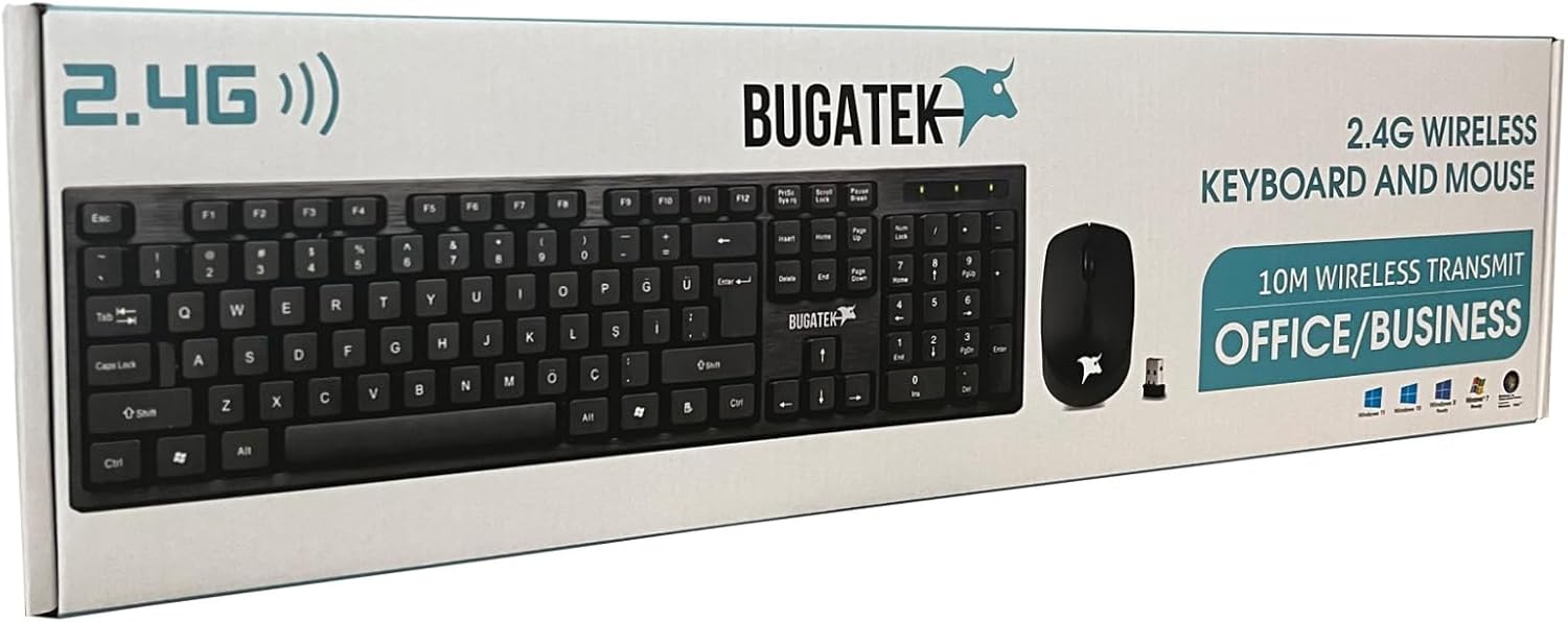 Bgkms 2.4ghz 1600DPI Kablosuz Klavye + Mouse Set