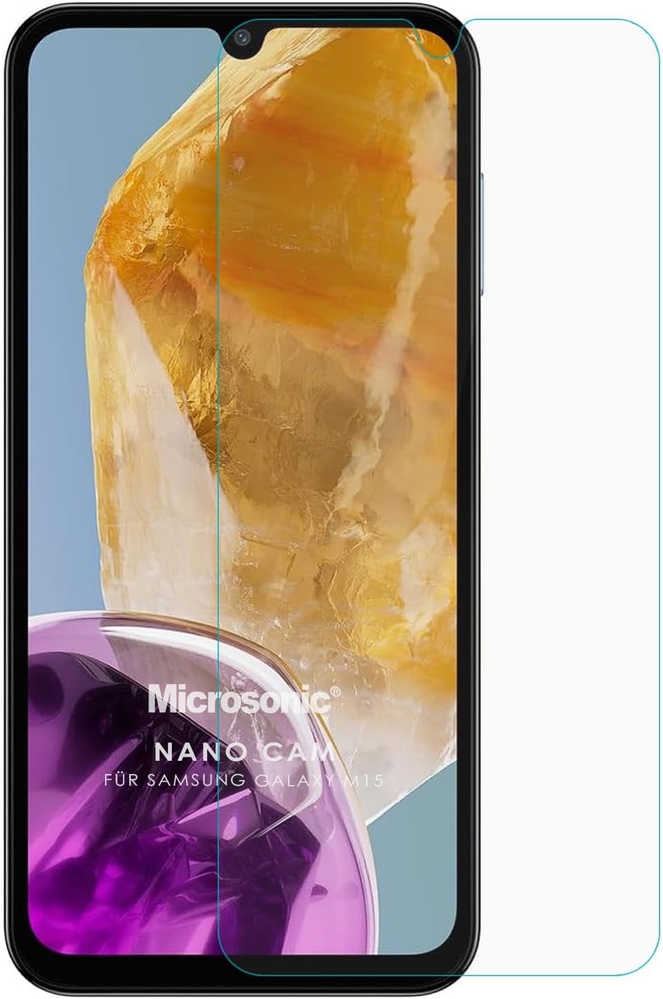 Alternative view of Galaxy M15 Nano Glass Cam Ekran Koruyucu [Galaxy M15 ile Uyumlu Ekran Koruyucu - Şeffaf]