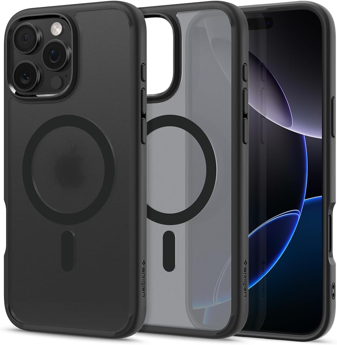 Alternative view of Apple iPhone 16 Pro ile Uyumlu ince MagSafe Kılıf Ultra Hybrid Sararmaya Dayanıklı DuraClear™ Hava Kanalı Teknolojisi™ Askeri Sınıf Koruma MagFit Frost Black Mat Kapak - ACS08134