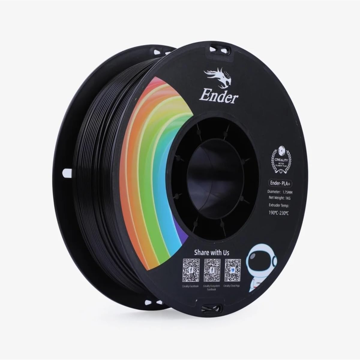 Ender PLA+ Siyah Filament 1,75mm 1kg - bisiparisver, CRLTY010