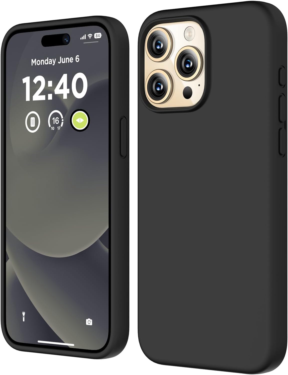 iPhone 15 Pro Max ile Uyumlu Kılıf, Silikon Kılıf, Darbeye Dayanıklı Koruyucu Kapak Çizilmez içi Komple Mikrofiber Astarlı Telefon Kılıfı, 6,7 inç (Siyah) - Görsel 2