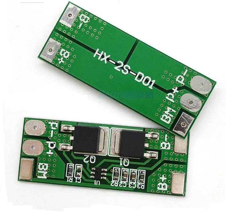 Alternative view of BMS 2S 8A li-ion 6.4V 8.4V Yeşil Vida Konnektörlü 8 amps 2 pol 41mm 3.5mm