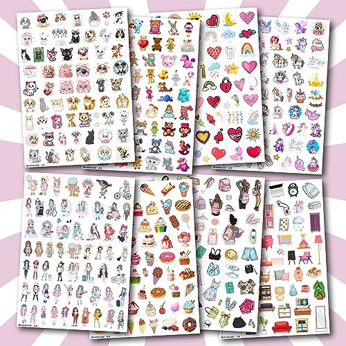 Sticker Seti 500 Adet - Kız Çocuklara Özel Konsept - Defter Planlayıcı Günlük Takvim Ajanda İçin Etiketler - Öğrencilere ve Yetişkinlere Kendinden Yapışkanlı Eğlenceli Çıkartmalar (8 Sayfa) - Görsel 3