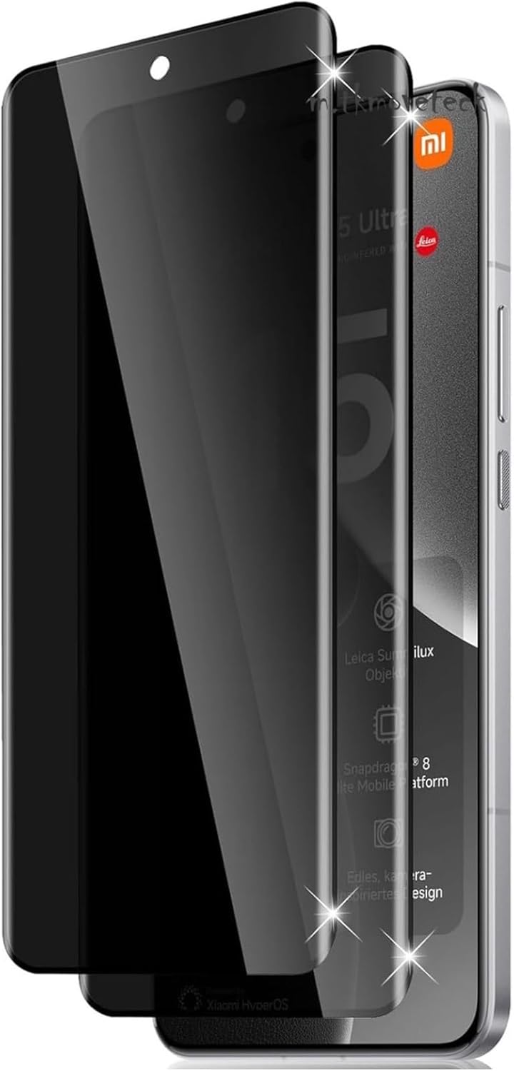 Alternative view of - Xiaomi Mi 15 Ultra ile Uyumlu Ekran Koruyucu Hayalet Cam Tam Kaplar Oval Temperli Nano Privacy