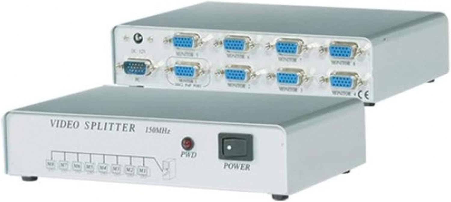 SL-2508 8 VGA 250Mhz Monitör Splitter, Siyah - Görsel 2