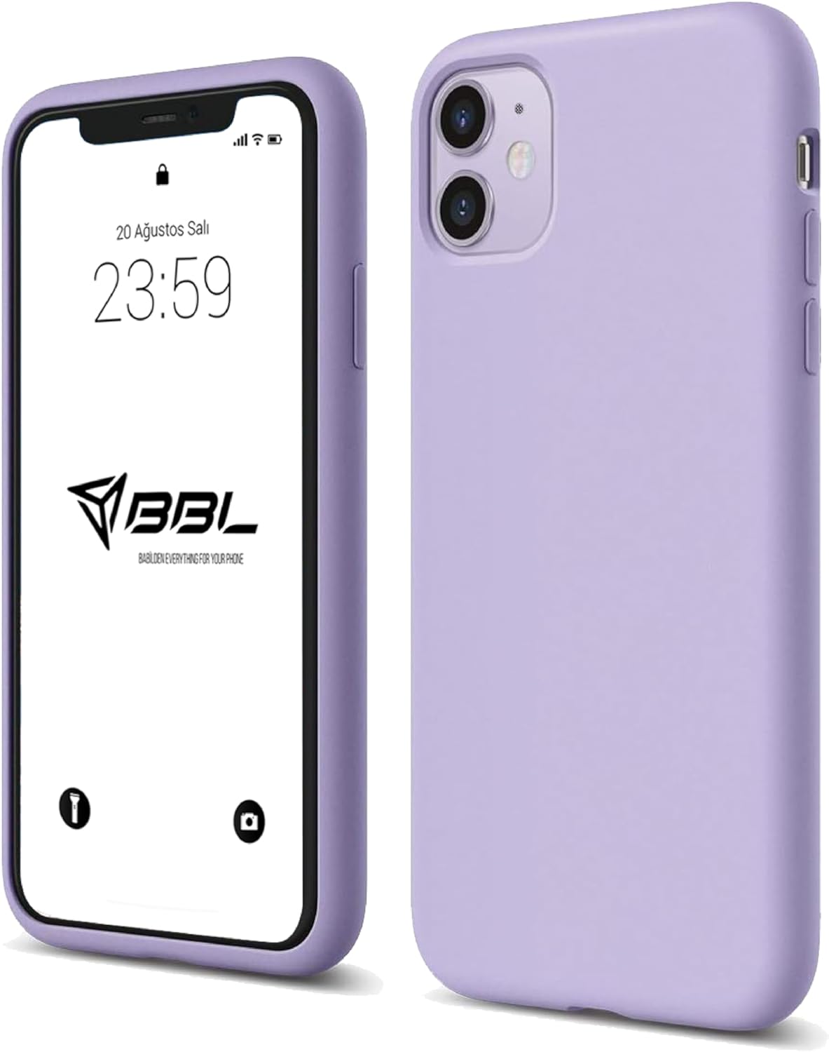 iPhone Kılıf İnce Sıvı Silikon 3 Katmanlı Tam Kaplamalı Yumuşak Jel Kauçuk Kılıf Kapak (Lila, iPhone 11) - Görsel 3