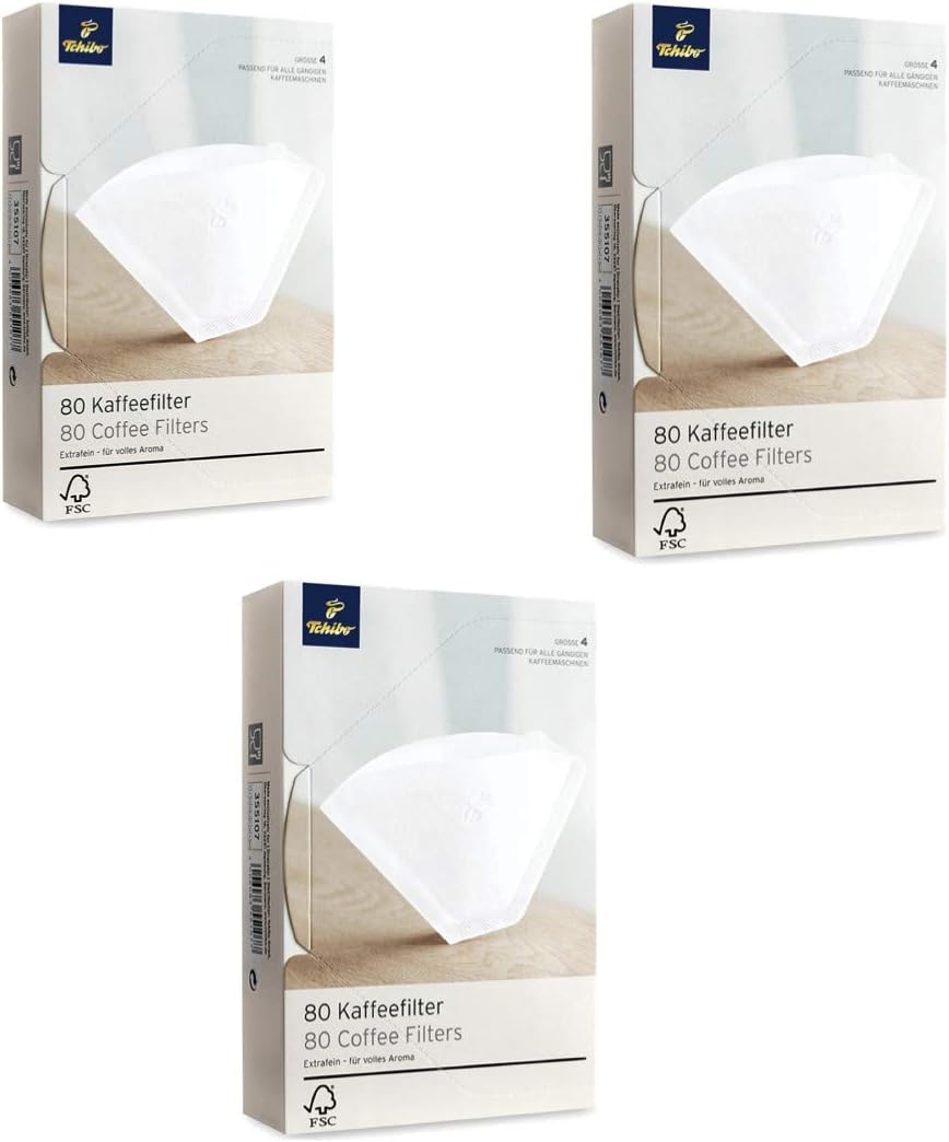 4 Numara (Büyük Boy) Filtre Kahve Kağıdı 3 x 80'li Beyaz - Görsel 3