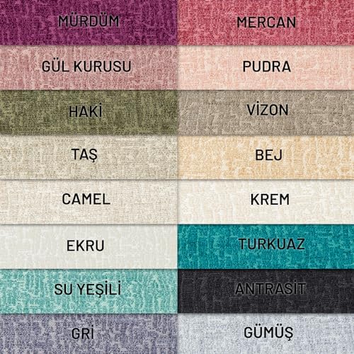 CONCEPT - Koltuk Örtüsü Şönil Jakarlı Desen Kaymaz Çekyat Örtüsü ve Koltuk Şalı 175x215