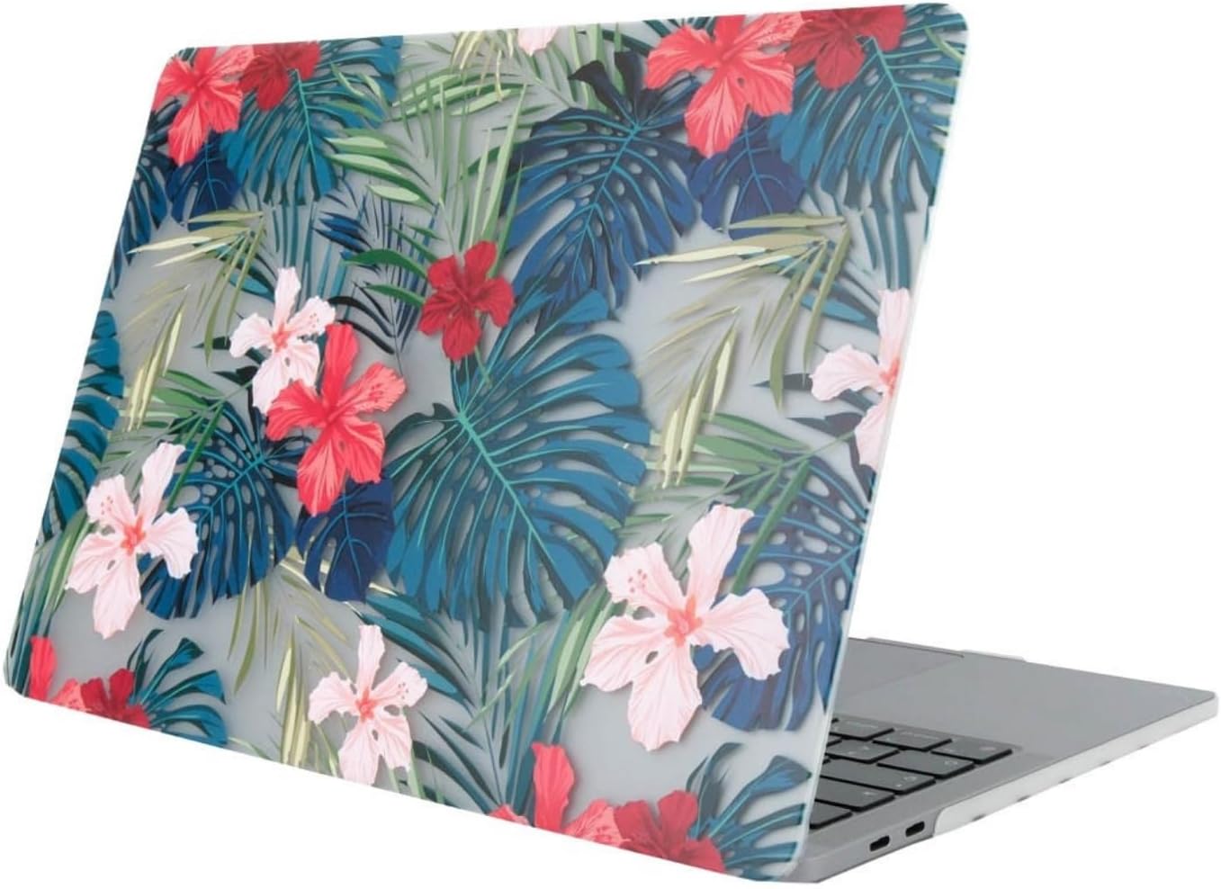 MacBook Air 13 İnç Kılıf A1369 A1466 Uyumlu Çiçek Desenli Hard Case Sert Koruyucu Kapak Printed Floral Laptop Kılıfı 2010-2017 Yeşil - Görsel 3
