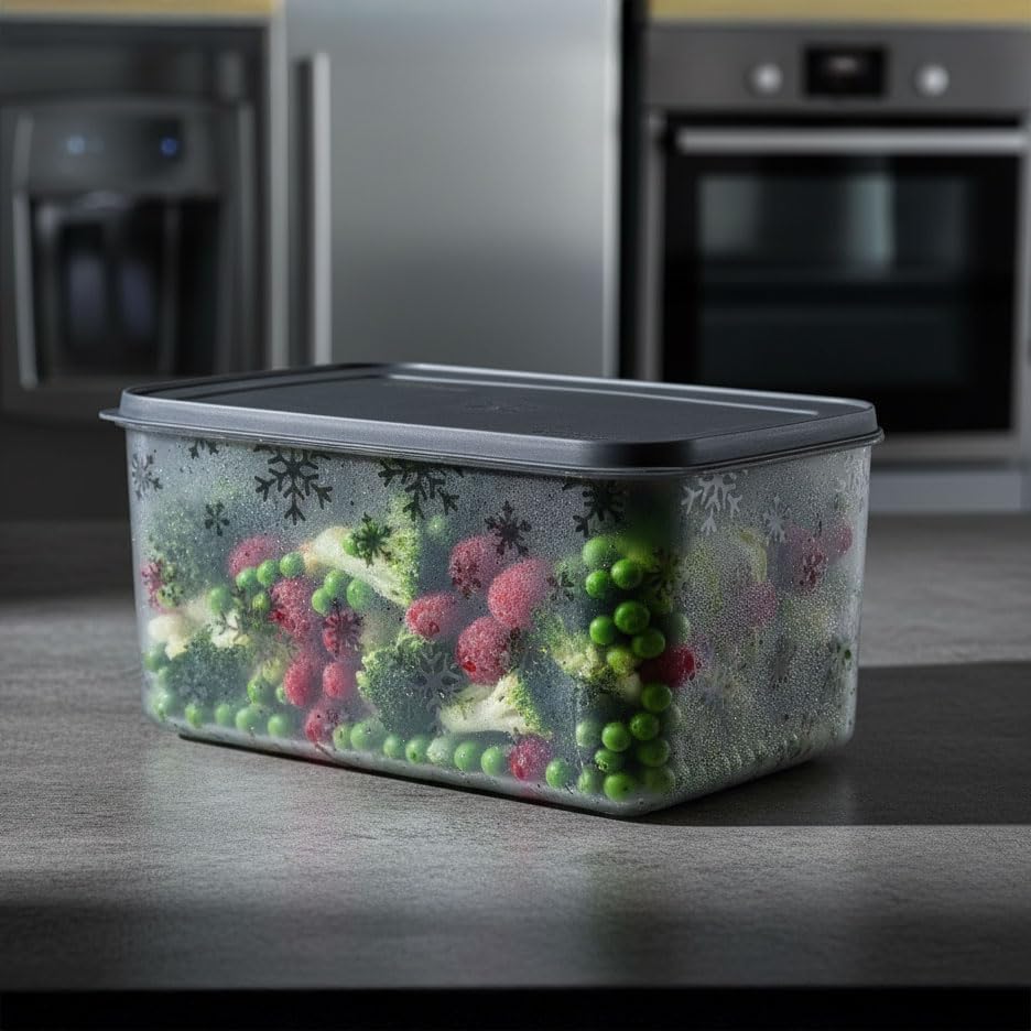 No Frost Silikon Yumuşak Kapalı Saklama Kabı Dondurucu ve Buzluk Saklama Kabı 3150 ml, Kapaklı No Frost Saklama Kabı 3150 Ml, Derin Dondurucu Saklama Kabı 3150 Ml - Görsel 3