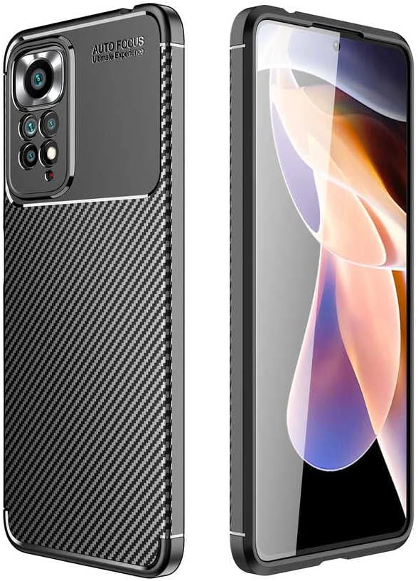 Xiaomi Redmi Note 12 Pro 4G ile Uyumlu Silikon Kılıf TPU Negro Silikon Ultra Slim Fit Kılıf Xiaomi Redmi Note 12 Pro 4G İle Uyumlu Karbon Delux Kılıf