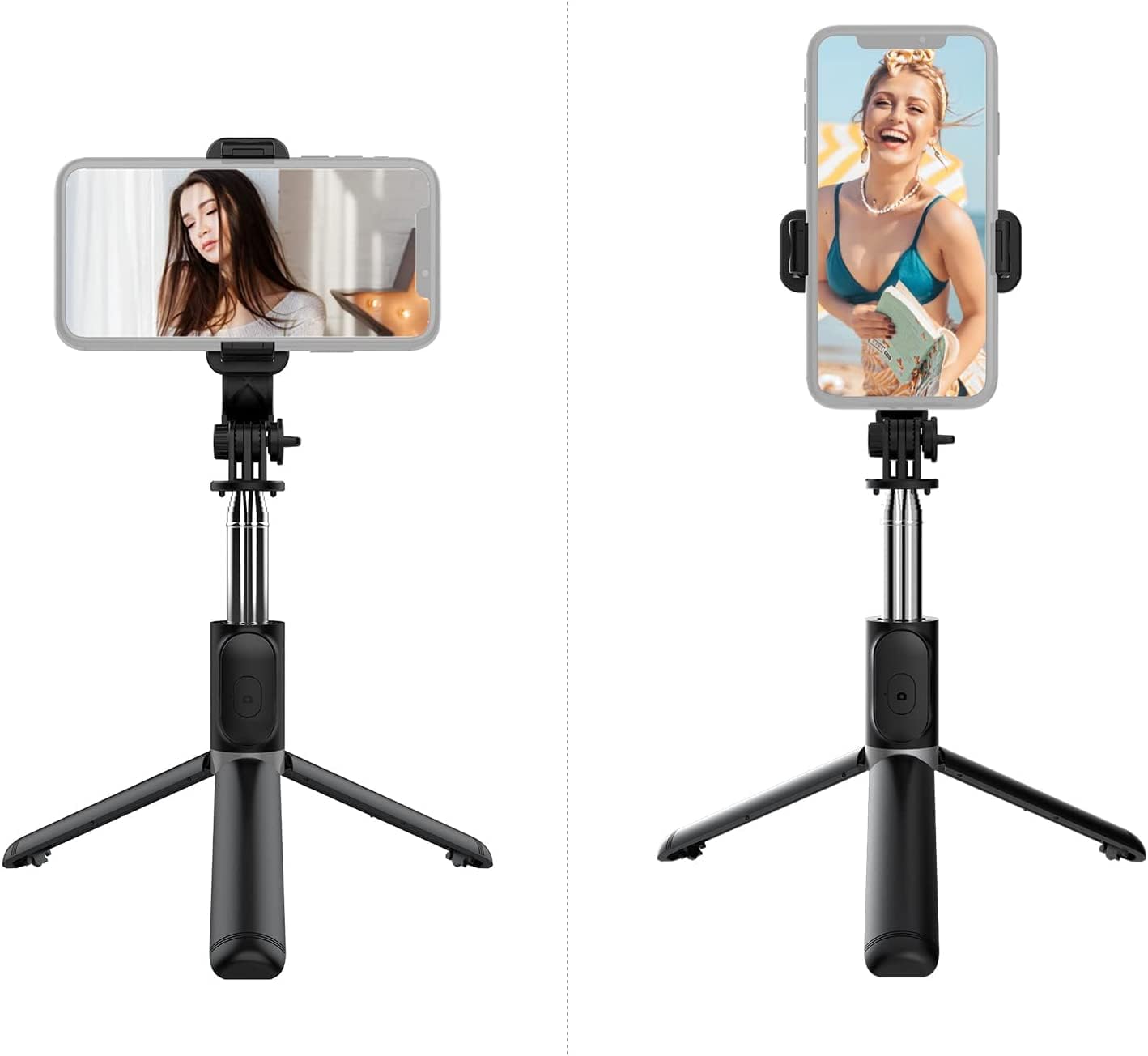 KuzeyStore Led Işıklı Katlanabilir Çok Fonksiyonlu Kablosuz Bluetooth Kumandalı Tripod Selfie Çubuğu, Vlog, Video, Grup Fotoğraf, Özçekim