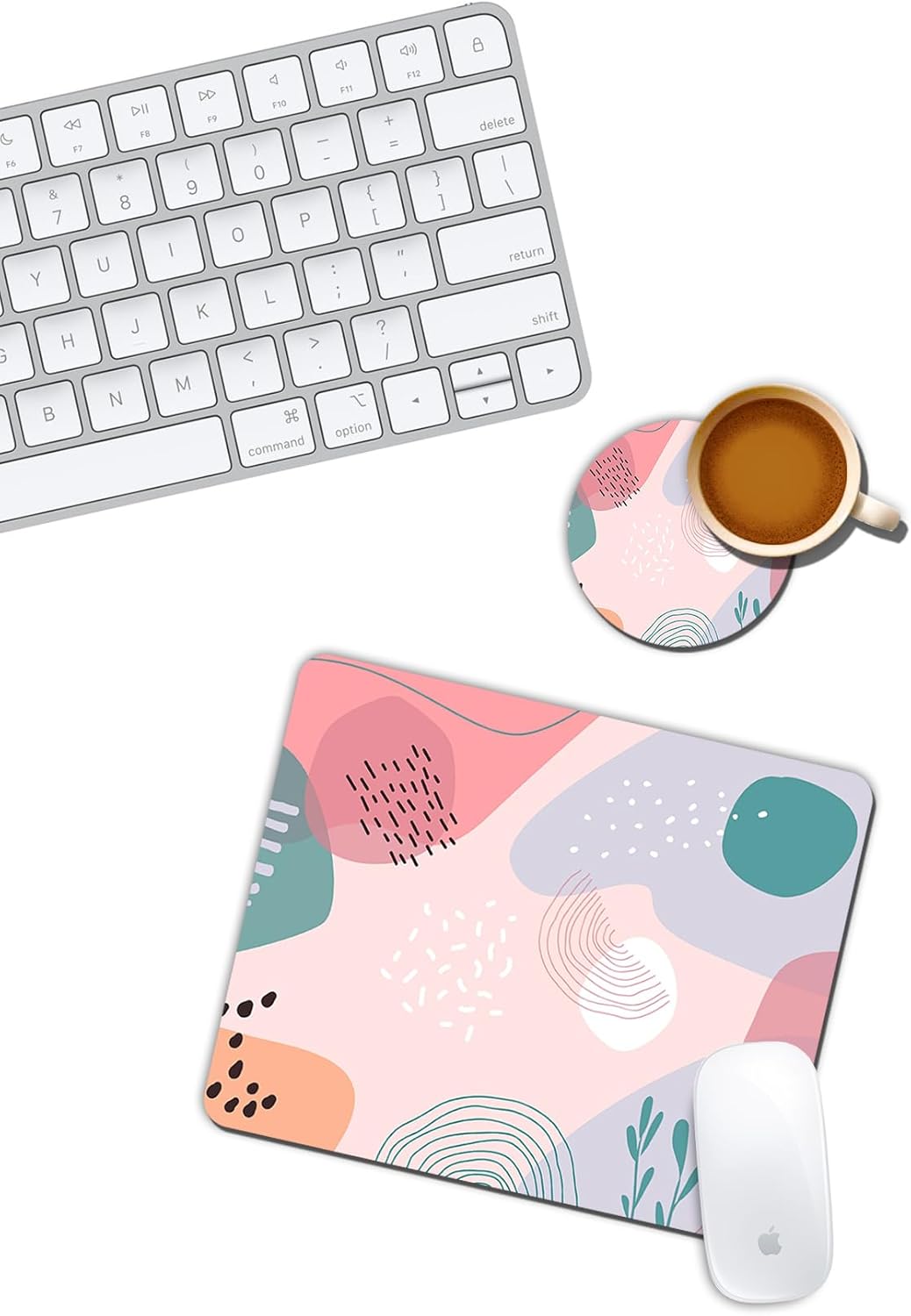 Alternative view of Desenli Mouse Pad ve Bardak Altlığı Set