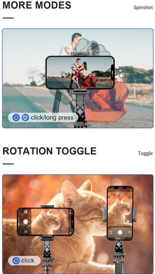 Gimbal Stabilizer Selfie Stick Tripod – 2’si 1 Arada Kablosuz Bluetooth Uzaktan Kumandalı, 700mm Ayarlanabilir Yükseklik, iOS & Android Uyumlu, Titreşim Önleyici Telefon Tripodu | L19
