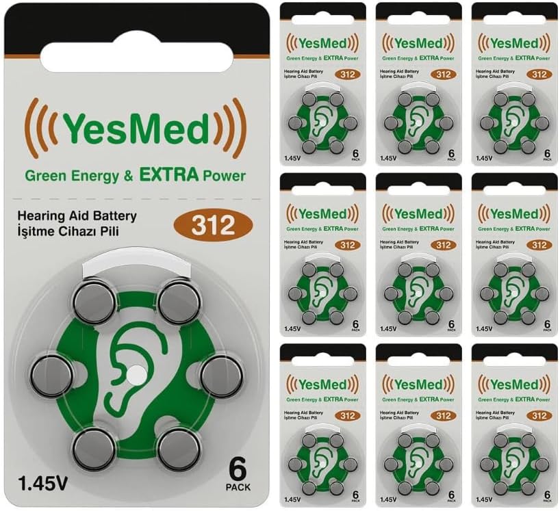 Alternative view of YesMed Extra Power 312 Numara İşitme Cihazı Pili (10 Paket x 6 Adet = 60 Adet Pil)