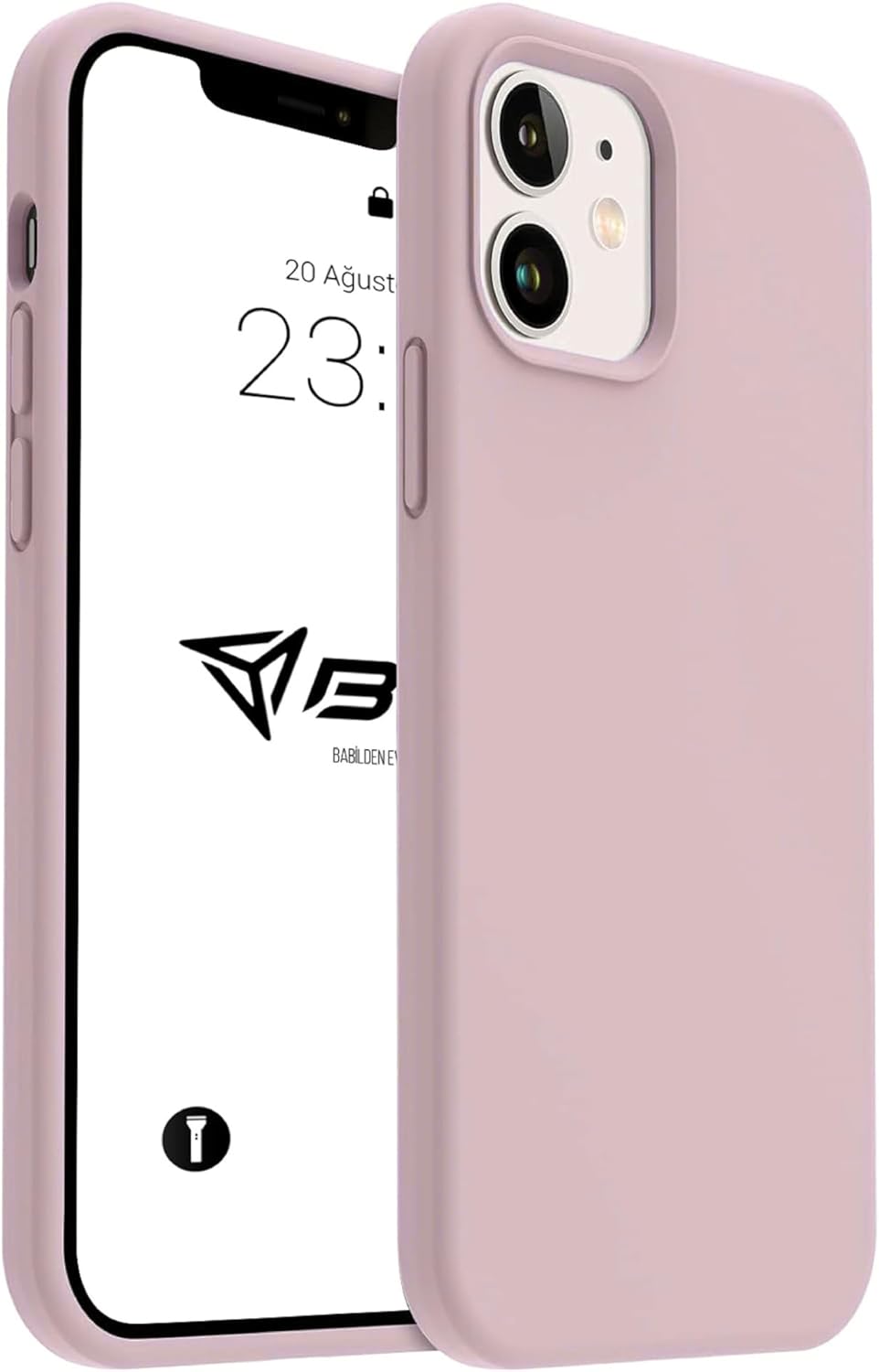 Alternative view of iPhone Kılıf İnce Sıvı Silikon 3 Katmanlı Tam Kaplamalı Yumuşak Jel Kauçuk Kılıf Kapak (Kapalı Lila, iPhone 11)
