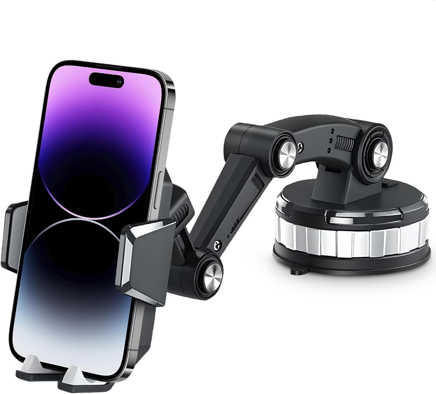 ARABA TIR VE KAMYON UYUMLU KATLANIR ARAÇ İÇİ TELEFON TUTUCUSU MEKANİZMALI DÖNEBİLİR BAŞLIK VE DÖNEBİLİR TABANLI UZUN HAREKET ÖZGÜRLÜĞÜ SAĞLAYAN CAM, KONSOLA SABİTLENİR VAKUM VE YAPIŞKAN ARAÇ TUTUCUSU - Görsel 2