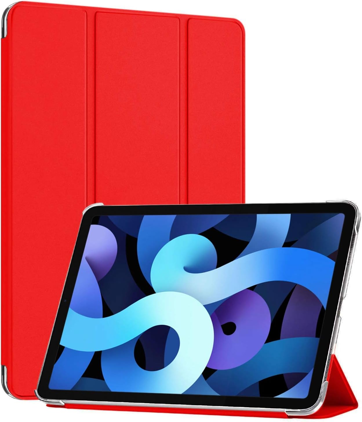 Alternative view of Apple iPad Air 11 2024 için Kılıf (A2902-A2903) Slim Translucent Back Smart Cover Kırmızı [iPad Air 11 2024 ile Uyumlu Kılıf - Kırmızı]