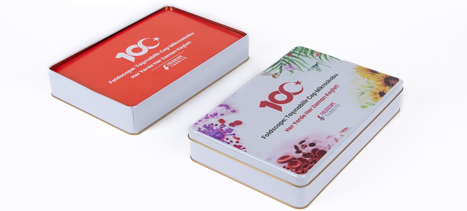 FOLDSCOPE CEP MİKROSKOBU KAŞİF SETİ (100.YIL ÖZEL METAL KUTUSUNDA)