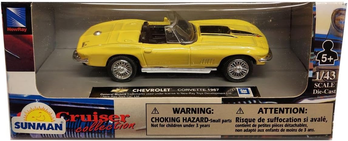 NEWRAY 1:43 Diecast Koleksiyon Metal Araba 1967 Chevrolet - Görsel 2
