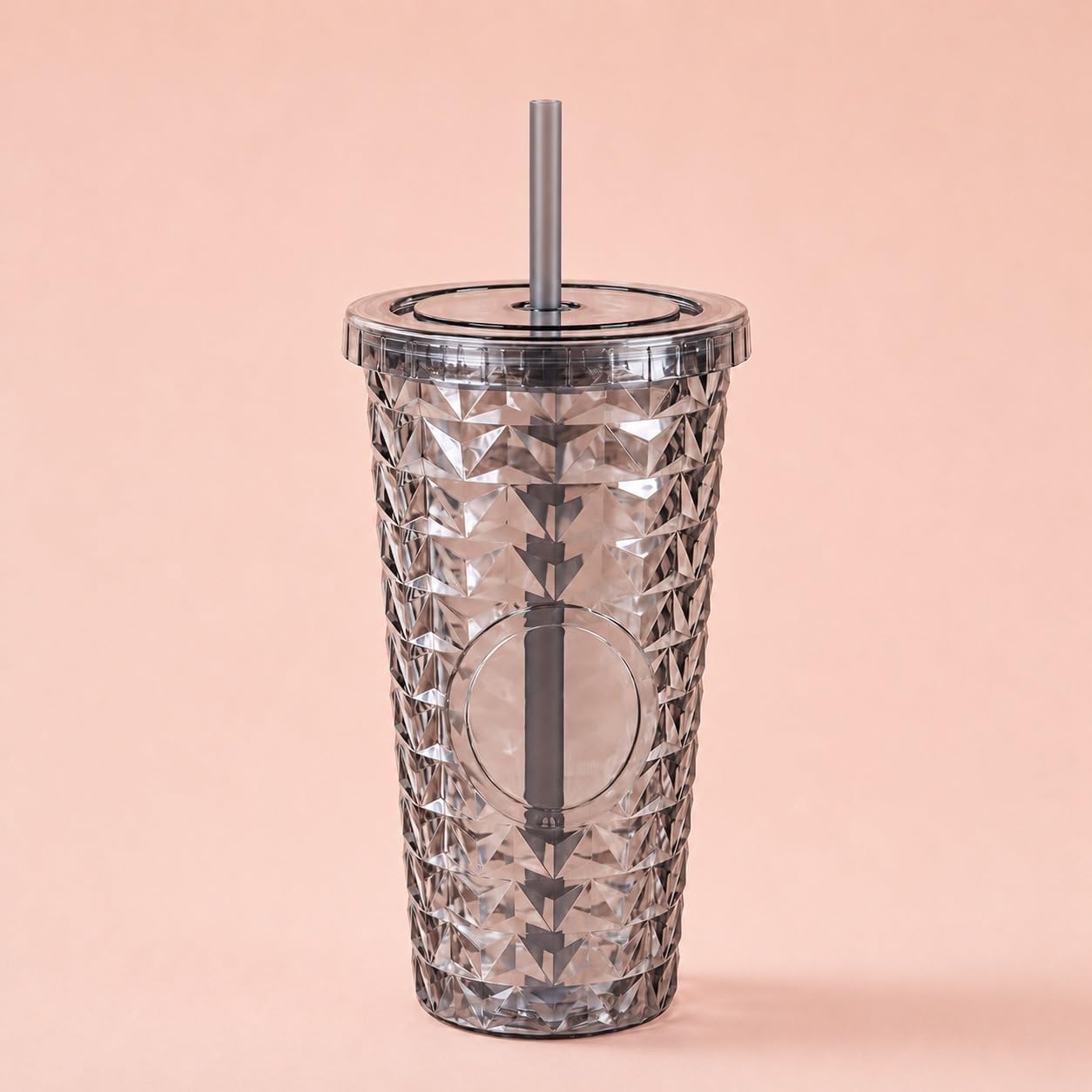 Pipetli Mika Bardak 500 ml, Kapaklı ve Pipetli İçecek Bardağı, Soğuk Kahve Meşrubat Smoothie ve Günlük Kullanım İçin Pratik Plastik Bardak (Siyah) - Görsel 3