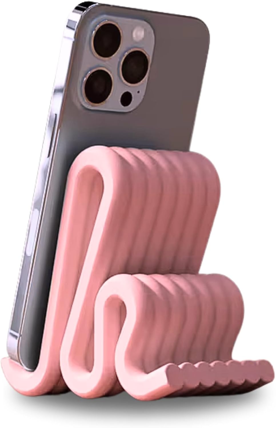 Modern Masaüstü Minimalist Telefon Tutucu - Stand (Pembe) - Görsel 3