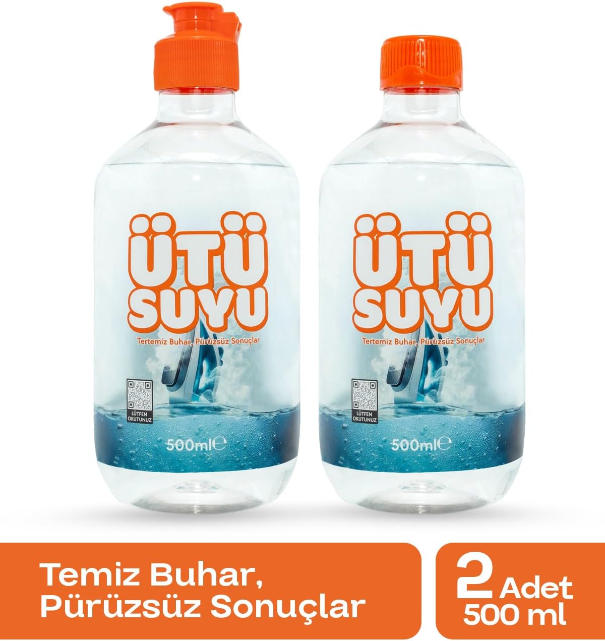 Zahmetsiz, Kolay ve Hızlı Ütüleme 2 Adet 500 ml - Ütü, Buhar Kazanlı Ütü ve Kırışık Giderici Ütüler Için | Zahmetsiz, Kolay ve Hızlı Ütüleme | %0 Kimyasal - Görsel 3