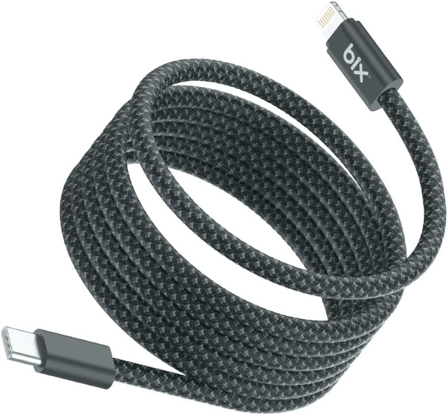 T4CL-BK 1 Metre Siyah 27W Type C to Lightning Şarj Kablosu, Manyetik Tasarımlı Örgülü Hızlı Şarj ve Data Kablosu, (Tüm Lightning iphone ve ipad ile Tam Uyumluluk) - Görsel 3